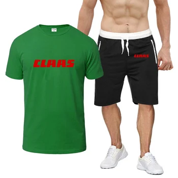 2022 Vyrų Vasaros CLAAS Spausdinimo 2-Piece Atsitiktinis marškinėliai Šortai Kietas trumparankoviai Mados Sweatpants Kostiumas