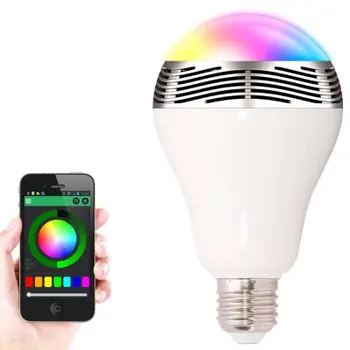 Smart Lemputė E27 LED RGB Šviesos Belaidžių Muzikos LED Lempos, Bluetooth Spalva Keičiasi Lemputės App Kontroliuoti 
