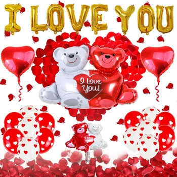 Aš Myliu Tave, Balionai, Raudona Širdis Balionus Valentino Dieną Dekoro, už Metis Romantiškos Dekoracijos Specialios Naktį