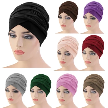 Musulmonų Moterų Indijos Skrybėlę, Skarą Ramadanas Arabų Galvą Apvyniokite Paprastą Skarelės Hijab Plaukų Slinkimas Skrybėlę Chemo Vėžio Bžūp Benaies Skullies Naujas