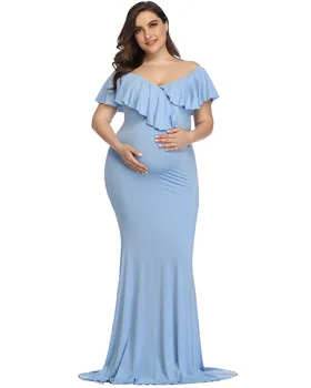 Naujas Dizainas Motinystės Suknelė Aukštos Kokybės Naujausias Grindų Ilgis Trumpas Rankovės Seksualus, Elegantiškas Suknelė Prom Vestuvių Skraiste