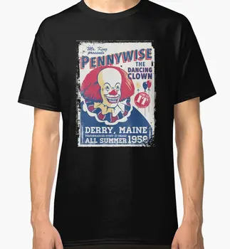 Kūrybinis Dizainas Šokių Klounas Pennywise T-Shirt. Vasaros Medvilnės trumpomis Rankovėmis O-Neck T Shirt Mens Naujas S-3XL