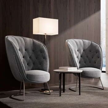 Custom Šiaurės gyvenamasis kambarys sofos, kėdės italų post-modernus nerūdijančio plieno miegamasis laisvalaikio kėdė, dizaino namų ūkio vieno kėdė