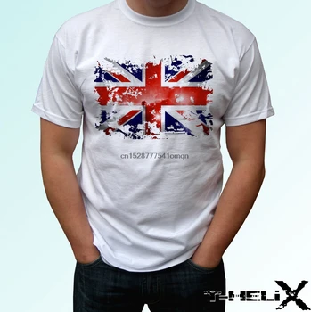 Didžiosios Britanijos vėliavos - white marškinėliai viršuje GB Anglija dizaino - vyrai w Naujus sportinius Marškinėlius, Juokinga Viršūnes Tee Naujas Unisex Juokinga Viršūnės