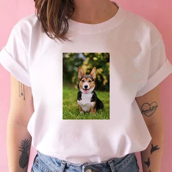 Moterų Mados T-shirt Top Rudens Grafinis Atsitiktinis Marškinėliai Vasaros Cute Kačių Atspausdintas T-Shirt Moterims, Naujo Stiliaus Balta Tees Moteris
