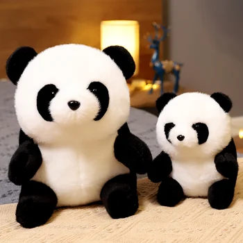 18/26cm Kawaii China national Treasure Panda Pliušiniai Žaislai Įdaryti Minkštas Gyvūnų Juoda Balta Panda Pagalvę, Mielas, Dekoro Dovana Kūdikiui