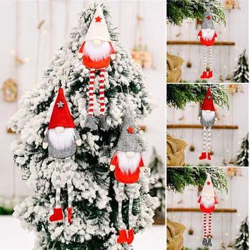 Kalėdų Beveidis Pakabukas Kalėdų Medžio Kabo Ornamentu su Ilgos Kojos Padėkos Kalėdų Dovana Draugams, Šeimai 2020ing
