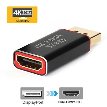 4K*2K 30Hz DisplayPort į HDMI Adapteris Keitiklis Display Port Male DP HDMI Moterų HD TV Kabelis, Adapteris, Skirtas 