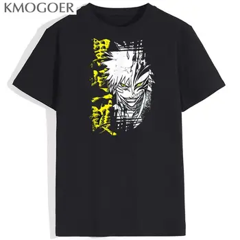 Balinimo Ichigo Hollow Kontūro Derlius T Shirt Grafikos Tees Anime Harajuku Viršūnės T-shirt Vyrai Streetwear Gotikos Drabužių Mens Marškinėlius