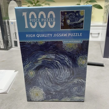 Nauja Spalvinga Dėlionė 1000 Vienetų Mini Van Gogh Serijos Modelį, 12 Stilių Popieriaus Dėlionės 0.3 kg 380x260mm Fidget Žaislų, Daiktų, Didmeninė