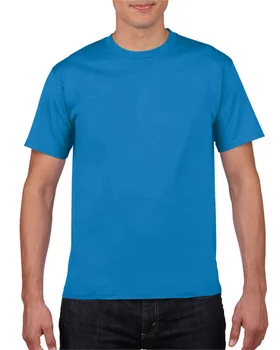 Camiseta de manga corta de algodón con cuello redondo de verano para hombre