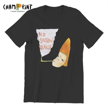 Vyriški Yoshitomo Nara Pop Art Marškinėliai Grynos Medvilnės Viršūnes Nuostabi Trumpas Rankovės Crewneck Tees Grafinis T-Shirts