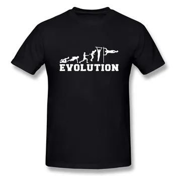 Evoliucija Calisthenics T-Shirt, Derliaus Juokingi Gimtadienio Medvilnės, Trumpomis Rankovėmis, T Marškiniai Priežastinis O-Kaklo Viršūnes Tees Hip-Hop Vintaged