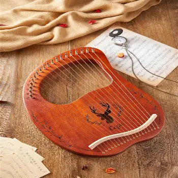 1 Set Raudonmedžio 19-tonas Nešiojamų Elnių Modelis Lyra Arfa Styginiai Muzikos Instrumentai, Reikmenys