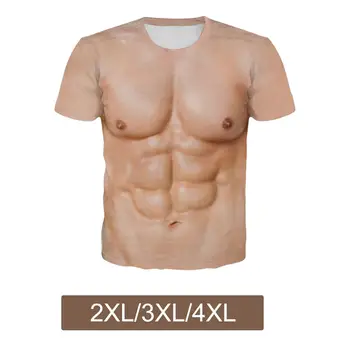 Juokingi Raumenų Marškinėliai 3D Kūno Modelio Skaitmeniniu Spausdinami Tatuiruotė Spausdinti Vyrai Moterys