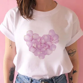Saldus širdis juokinga atspausdintas T-shirt mados atsitiktinis white T-marškinėliai, moteriški marškinėliai Harajuku grafinis marškinėliai trumpomis rankovėmis