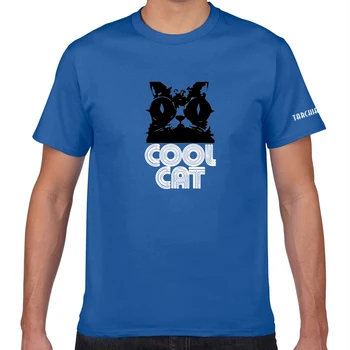 TARCHIA 2021 m. Vasarą Naujas Prekės ženklas Vyrų Medvilnės trumpomis Rankovėmis T-shirt Cool Cat-O-kaklo Atsitiktinis Spausdinti Tees Viršūnes Vyrų T Marškiniai Vyrai