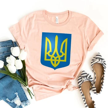 Naujas Ukraina Marškinėliai ukrainos Moterų Marškinėliai Harajuku Marškinėlius 90s Tee Suvenyrų Confort Tee Trumpas Rankovės Marškinėliai