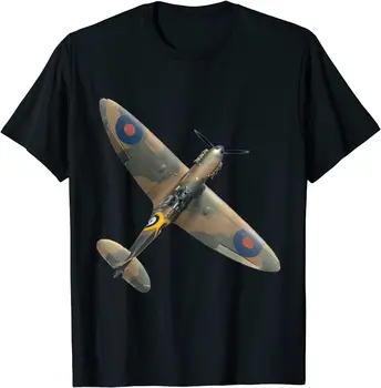 Lėktuvo Spitfire Naikintuvo WW2 Karo Lėktuvas Mylėtojas, Gerbėjas, T-Marškinėliai trumpomis Rankovėmis Atsitiktinis Medvilnės O-Kaklo Vasaros Tees