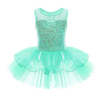 Blizgučiai Vaikų Mergaičių Paauglių Baleto Šokių Suknelė Princesė Gėlių Balerinos Kostiumu Dancewear Kalėdų Dovana Leotard Tiulio Tutu Suknelė