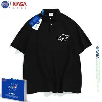 NASA Medvilnės atspausdintas t-shirt trumparankoviai vyrų vasaros prarasti trumpas rankovėmis viršuje vasaros drabužių