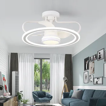 Šiaurės paprasta kūrybos ventiliatorius lempos nematomas miegamojo kambarį ventiliatorius lempos valgomasis elektrinis ventiliatorius pakabukas šviesos