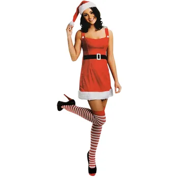 Seksualus Rankovių Ponia Santa Cosplay Kostiumas Moterims, Kalėdų, Naujųjų Metų Mini Suknelė