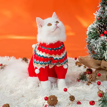 Žiemos Naujas Kalėdinis Megztinis Kačių Mados Šiltų Drabužių Juokinga Patogus, pritaikytas Drabužiai Nauji Metai 