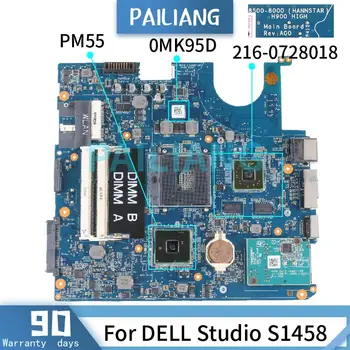 PAILIANG Nešiojamojo kompiuterio motininė plokštė, Skirta DELL Studio S1458 Mainboard 0MK95D 216-0728018 DDR3 tesed