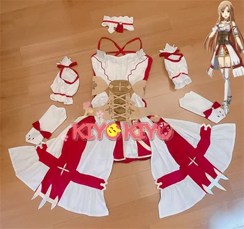 KIYO-KIYO Anime dress Kardas Meno Internete: Tuščiaviduriai Realizacijos Asuna Yuuki Cosplay Kostiumai Dress moterų Helovinas kostiumas