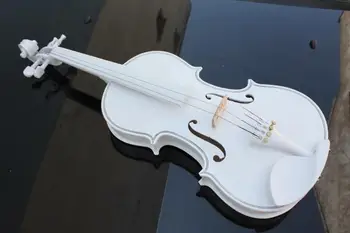 Nemokamas pristatymas VISU dydžiu 4/4 Rankų darbo balti smuikas visiškai balta apdaila su Byla ir lankas