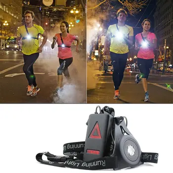 Lauko Sportas Veikia LED Žibintai Naktį Fitneso Žibintuvėlis Įspėjamieji Žibintai USB Mokestis Krūtinės Lempos Baltos Šviesos Fakelas, Įrankiai