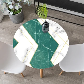 Marmuro tekstūros Apskritojo stalo kilimėlis PVC, atsparus vandeniui stalo staltiesė užsakymą valgomasis tablecloth1.5mm storio Bekvapis vestuvių stalo Dekoras