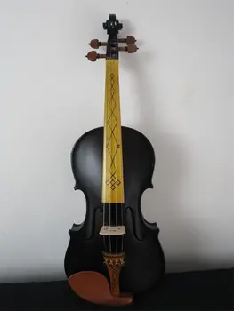 Profesinės juoda olors geriausias amatų 4/4 elektrinis smuikas +Akustinis smuikas