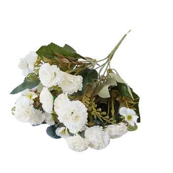 Dirbtinės Gėlės Rožės 1 Puokštė Aukštos Kokybės Mažų Pumpurų Netikrą Gėlių Šilko Flores, 