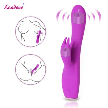 10 Greičio G Spot Vibratorius Dildo Sekso Žaislų Triušiui Vibruojančiu Klitorio, Makšties Massager Moterų Masturbator Sekso Žaislai Moterims