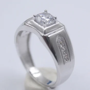925 sterlingas sidabro vyrų deimanto žiedas valdinga asmenybė šepečiu žiedas modeliavimas vestuvinį žiedą, interneto garsenybių stilius