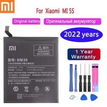 2022 Metų 100% Originalus Baterija, 3200mAh BM36 Už Xiaomi Mi 5S Mi5s Mobiliojo Telefono Baterija + Įrankiai