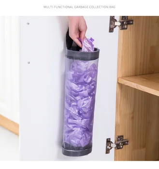 Sienos kabo pirkinių krepšys stalčiuko saugojimo krepšys kabo šiukšlių saugojimo krepšys namų virtuvėje plastikinis maišelis rūšiavimo krepšys