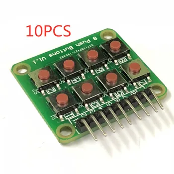 10vnt HJXY Mikro jungiklis 2X4 matrica, klaviatūra, 8-bitų mygtuką Nepriklausomų mygtukas Single-chip išorės plėtra klaviatūros Modulis